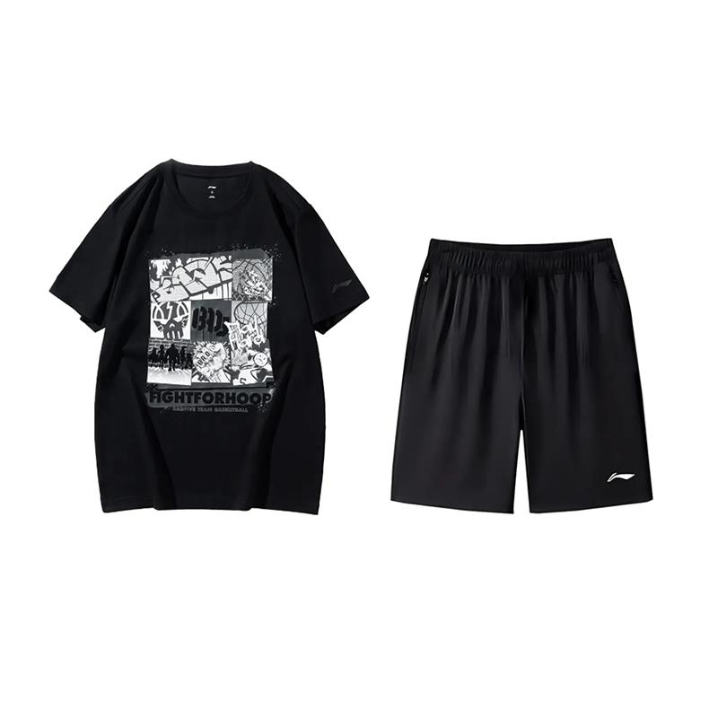 Li-Ning American Basketball Print Trendy Round Neck Casual Short Sleeve T-Shirt Sports Set Unisex Tops AHSUA27-2+AKSV843-1 4XL
Li-Ning American Basketball Print Trendy Round Neck Casual Short Sleeve T-Shirt Sports Set Unisex Tops AHSUA27-2+AKSV843-1 4XL