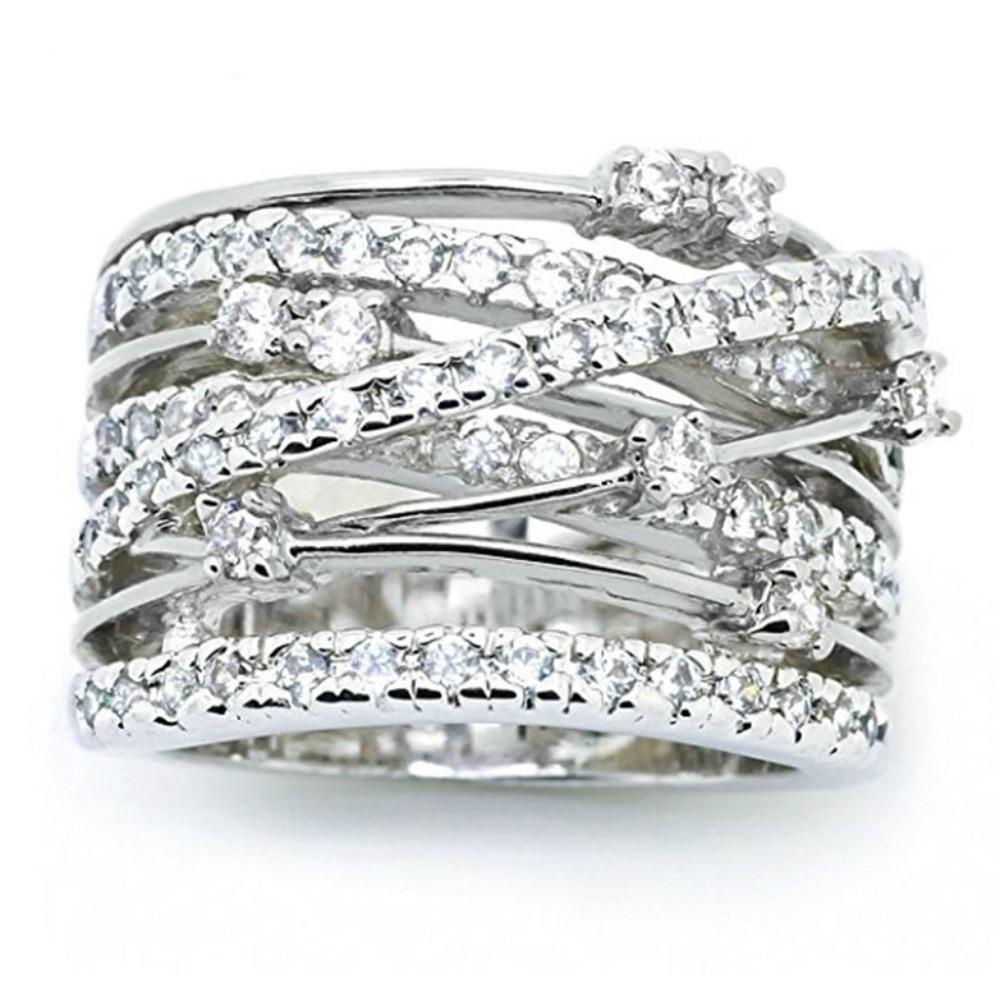 Women Cross Rings with Sparkling Zircon Micro Pave Setting Trendy Split Color Fashion Statement Ring No. 10 платиновий
Women Cross Rings with Sparkling Zircon Micro Pave Setting Trendy Split Color Fashion Statement Ring No. 10 платиновий