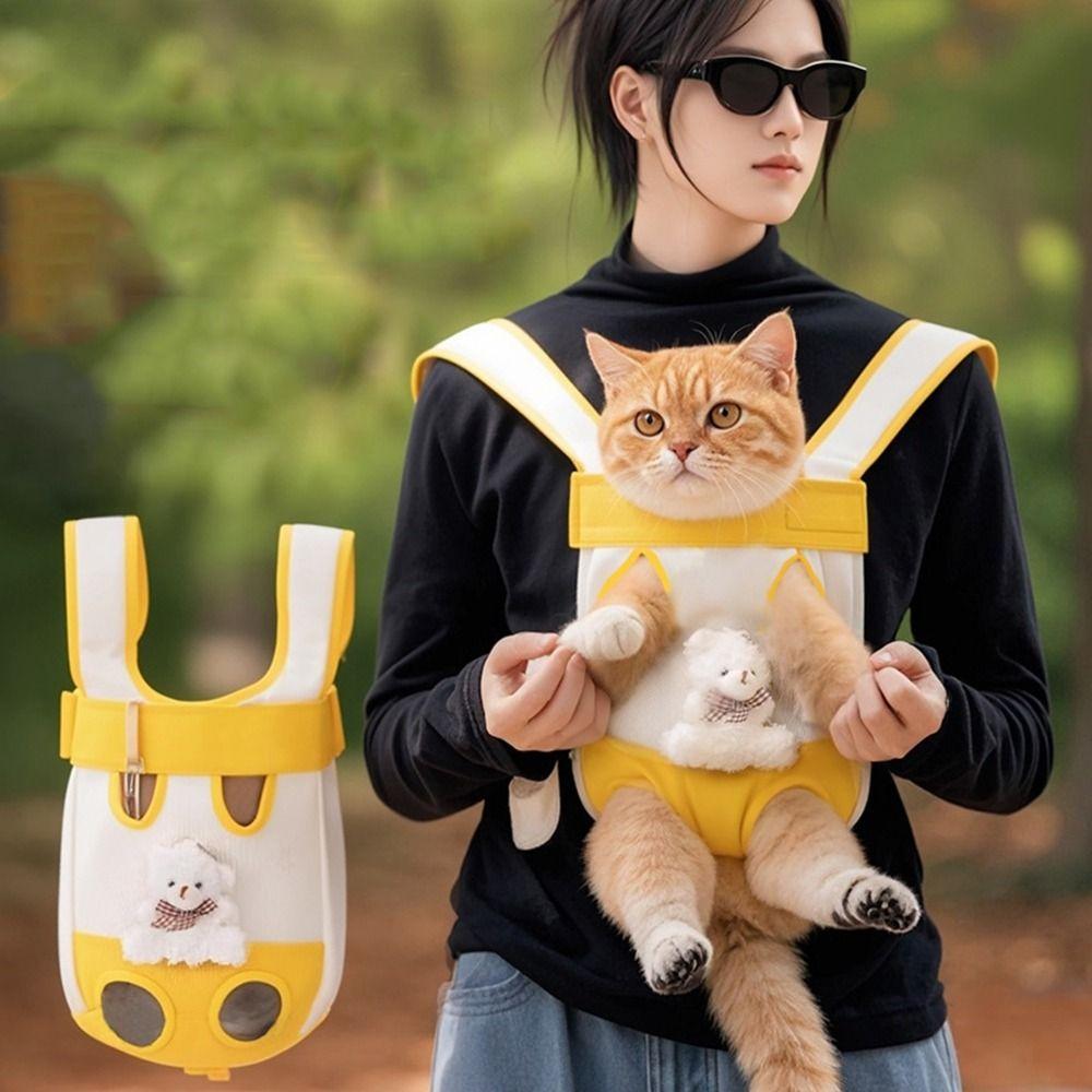 Single/Double Shoulder Cat Bag Four-legged Dog Backpack Practical Dog Chest Bag Travel S жовтий
Single/Double Shoulder Cat Bag Four-legged Dog Backpack Practical Dog Chest Bag Travel S жовтий