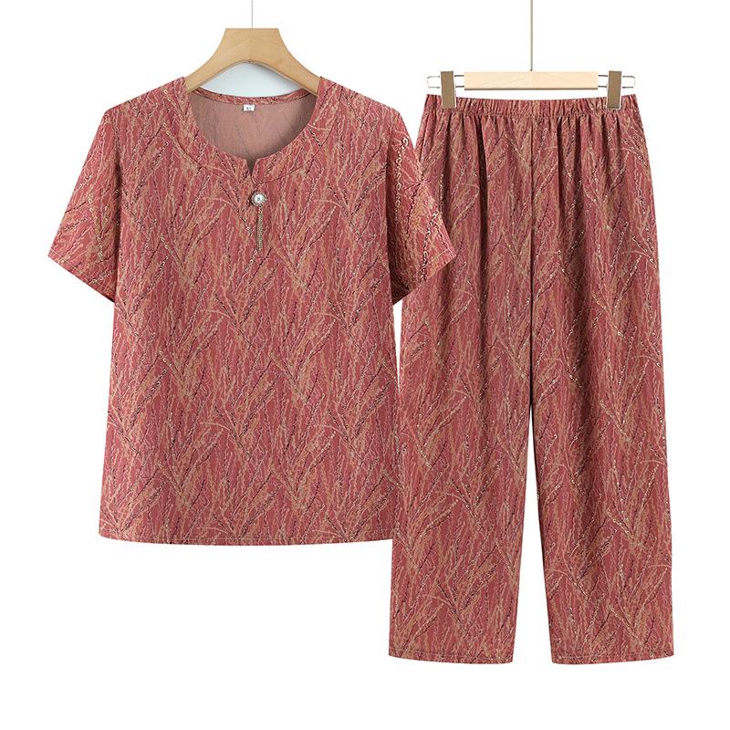 Summer Fashion: Chic Short-Sleeve Sets for Middle-Aged & Elderly Women XL (85-100 jin) червоний
Summer Fashion: Chic Short-Sleeve Sets for Middle-Aged & Elderly Women XL (85-100 jin) червоний