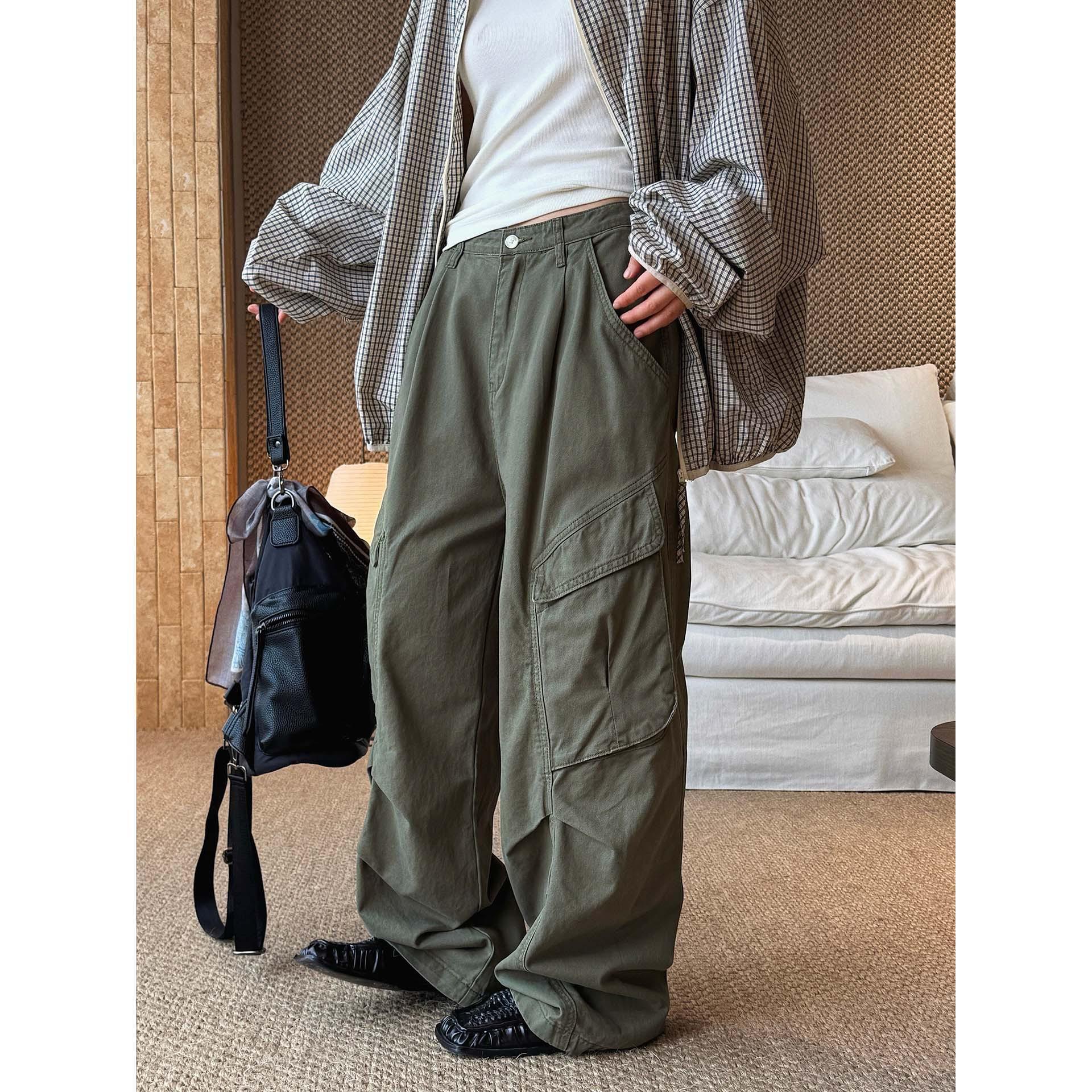 Johnature Spring Korean Version Simple Pleated Straight-Leg Large Pocket Pants Loose Fit Women Trousers S зелёный
Johnature Spring Korean Version Simple Pleated Straight-Leg Large Pocket Pants Loose Fit Women Trousers S зелёный