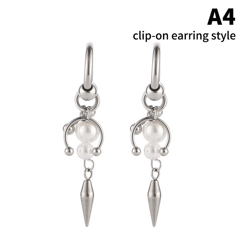 Punk Gothic Mixed Color Stainless Steel Geometry Horseshoe Nail Rivet Imitation Pearl Tassel Conical Dangle Earrings For Women
Punk Gothic Mixed Color Stainless Steel Geometry Horseshoe Nail Rivet Imitation Pearl Tassel Conical Dangle Earrings For Women