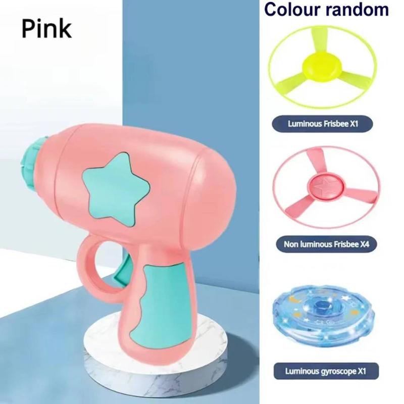 Children Saucer Launcher Outdoor Spinning Top Dinosaur Gun Toys Mini Flying Disc Shooting Gun Funny Cat Toy pink
Children Saucer Launcher Outdoor Spinning Top Dinosaur Gun Toys Mini Flying Disc Shooting Gun Funny Cat Toy pink