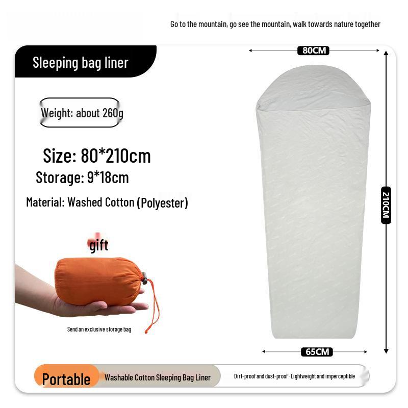 Lightweight, Skin-Friendly, Washable Travel Sleeping Bag Liner for Single Person
Lightweight, Skin-Friendly, Washable Travel Sleeping Bag Liner for Single Person