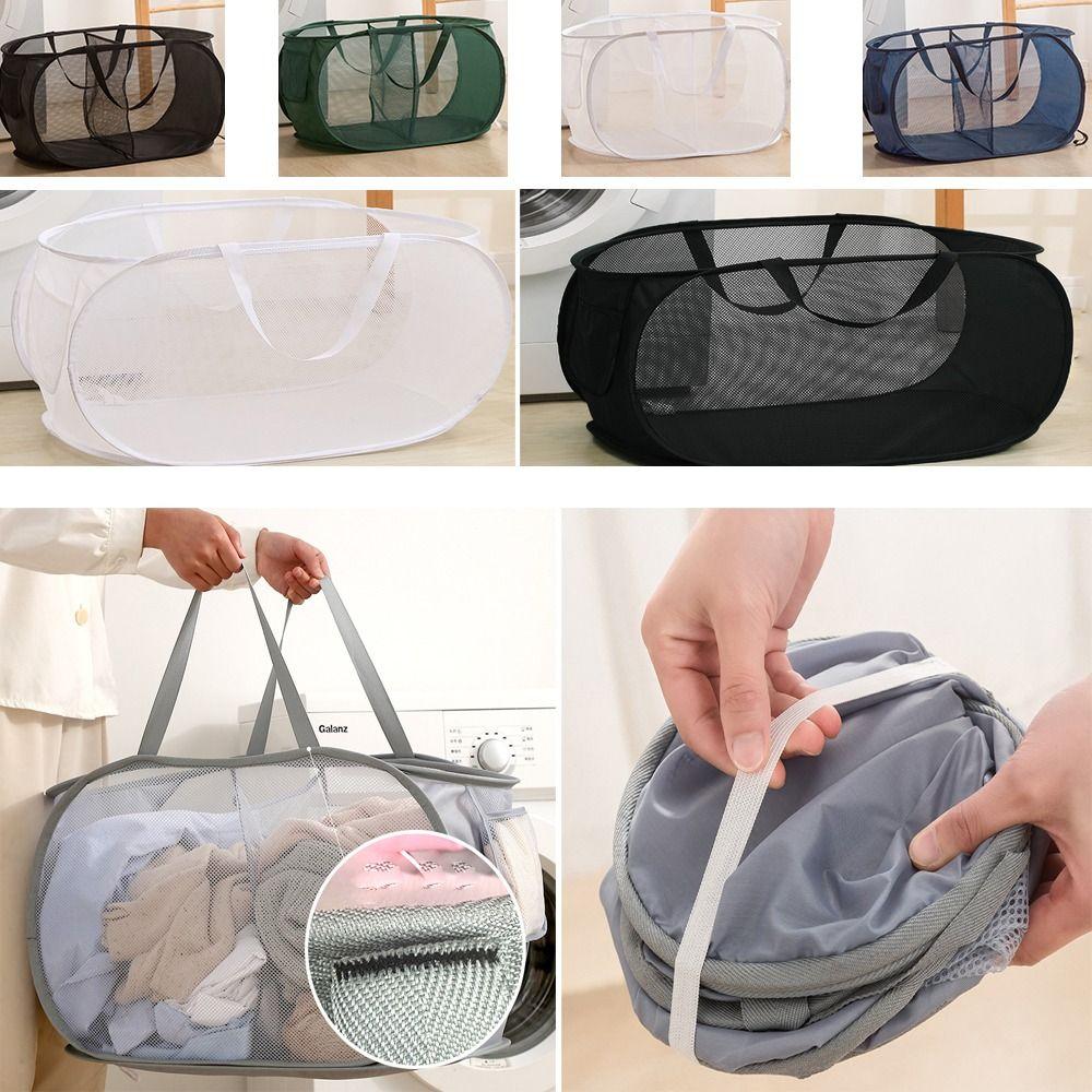 Hollow Folding Laundry Basket Mesh Clothes Toy Storage Basket Sundries Organizer Home Bathroom
Hollow Folding Laundry Basket Mesh Clothes Toy Storage Basket Sundries Organizer Home Bathroom