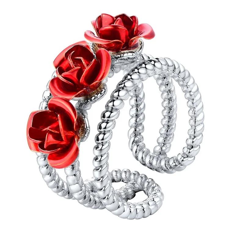3D Red Rose Flower Ring for Women Wedding Engagement Party Gifts Open Ring Elegant Jewelry QC24
3D Red Rose Flower Ring for Women Wedding Engagement Party Gifts Open Ring Elegant Jewelry QC24