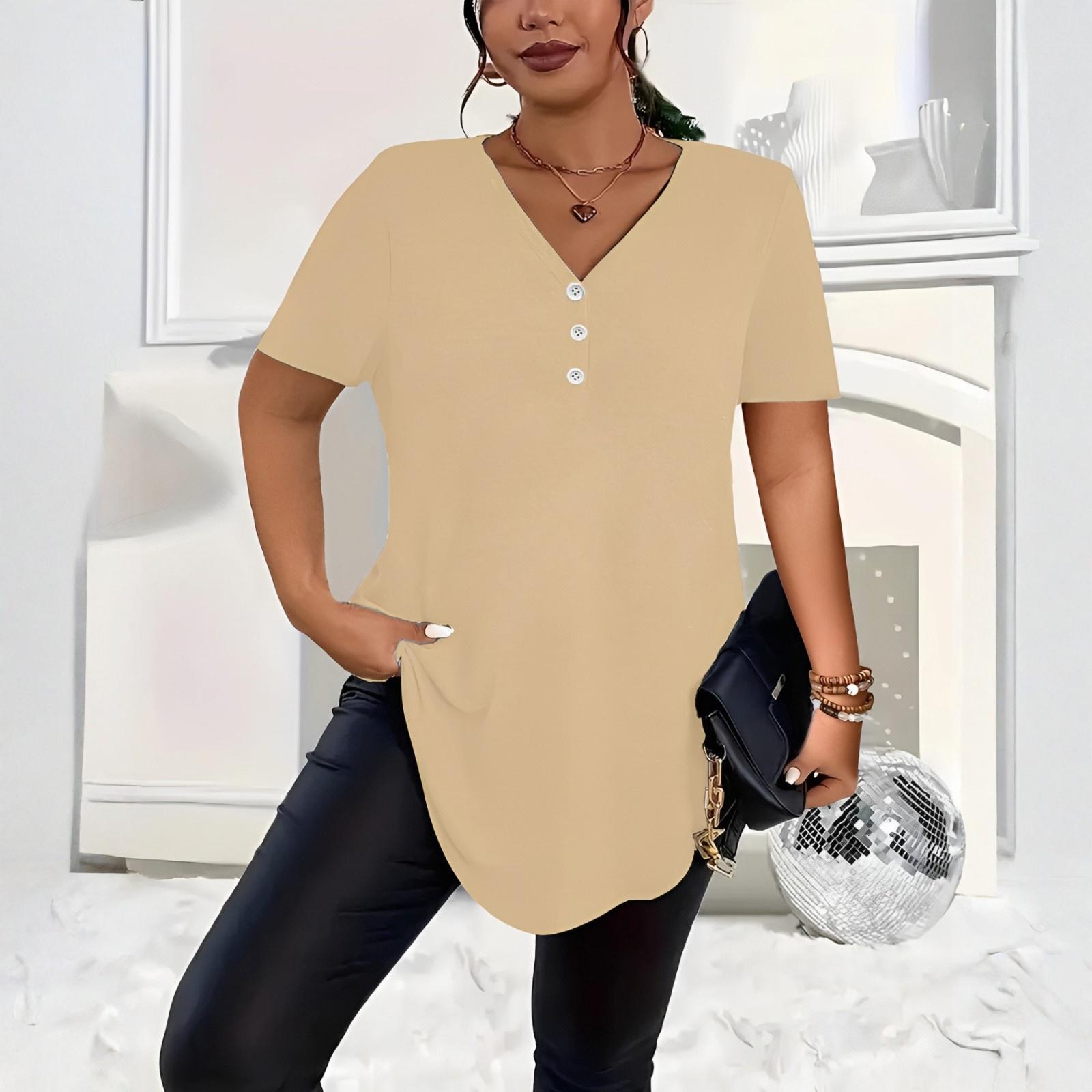 Short Sleeve Shirts For Women Cute Print Graphic Tees Blouses Casual Plus Size Basic Tops Pullover XXL бежевый
Short Sleeve Shirts For Women Cute Print Graphic Tees Blouses Casual Plus Size Basic Tops Pullover XXL бежевый