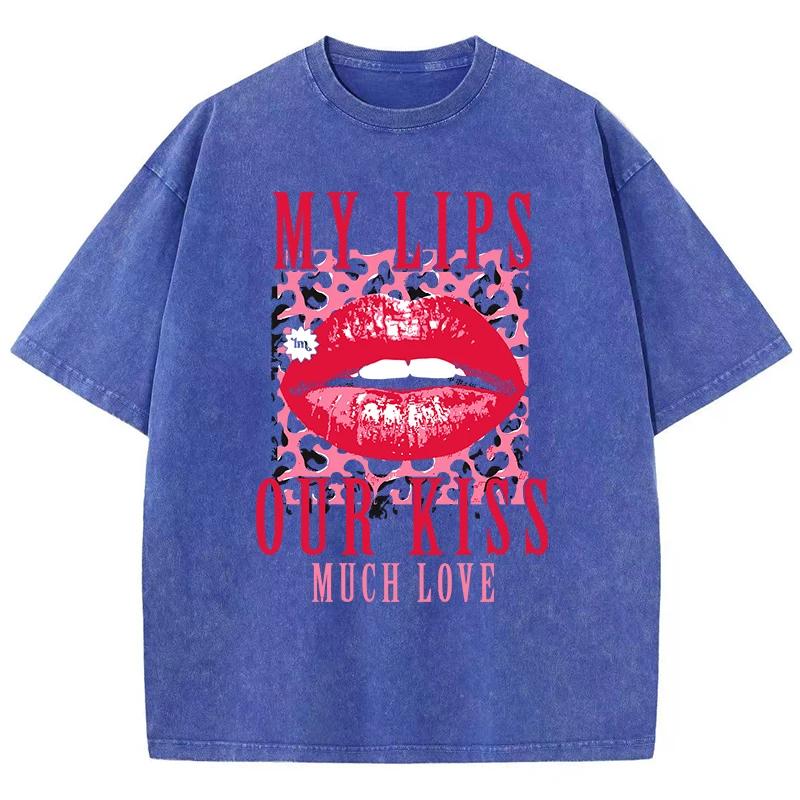 Cotton Womens Acid Wash T-Shirts My Lips Our Kiss Letter Printing Tee Shirts Comfortable Oversized Tops Street Clothes 3XL
Cotton Womens Acid Wash T-Shirts My Lips Our Kiss Letter Printing Tee Shirts Comfortable Oversized Tops Street Clothes 3XL