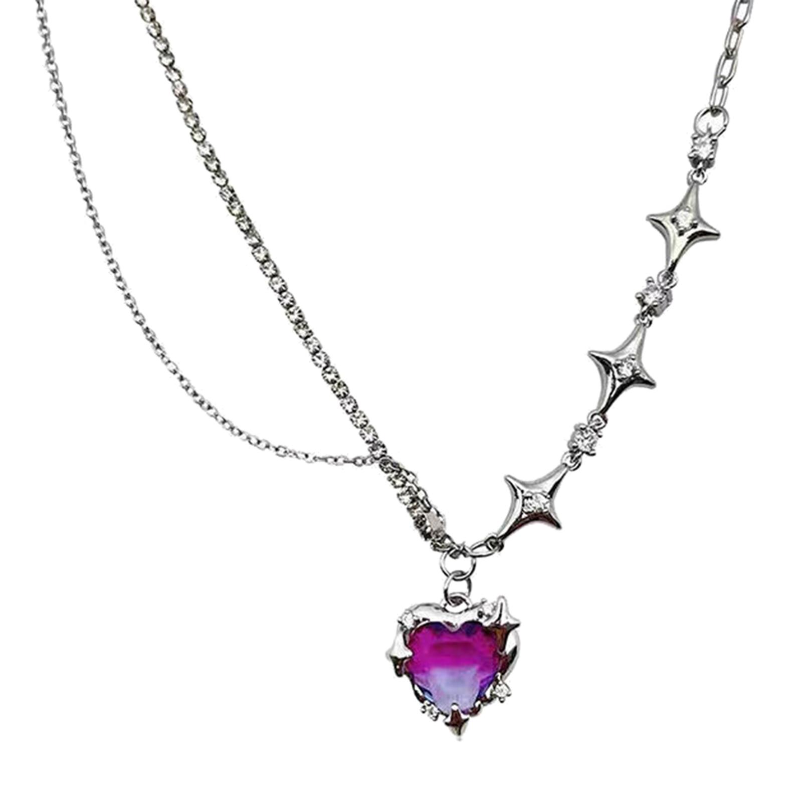 Elegant Love Heart Zircon Necklace For Women Sweet Cool Heart Pendant Choker Party Wearing Accessories Jewelry Gift 1 фиолетовый
Elegant Love Heart Zircon Necklace For Women Sweet Cool Heart Pendant Choker Party Wearing Accessories Jewelry Gift 1 фиолетовый
