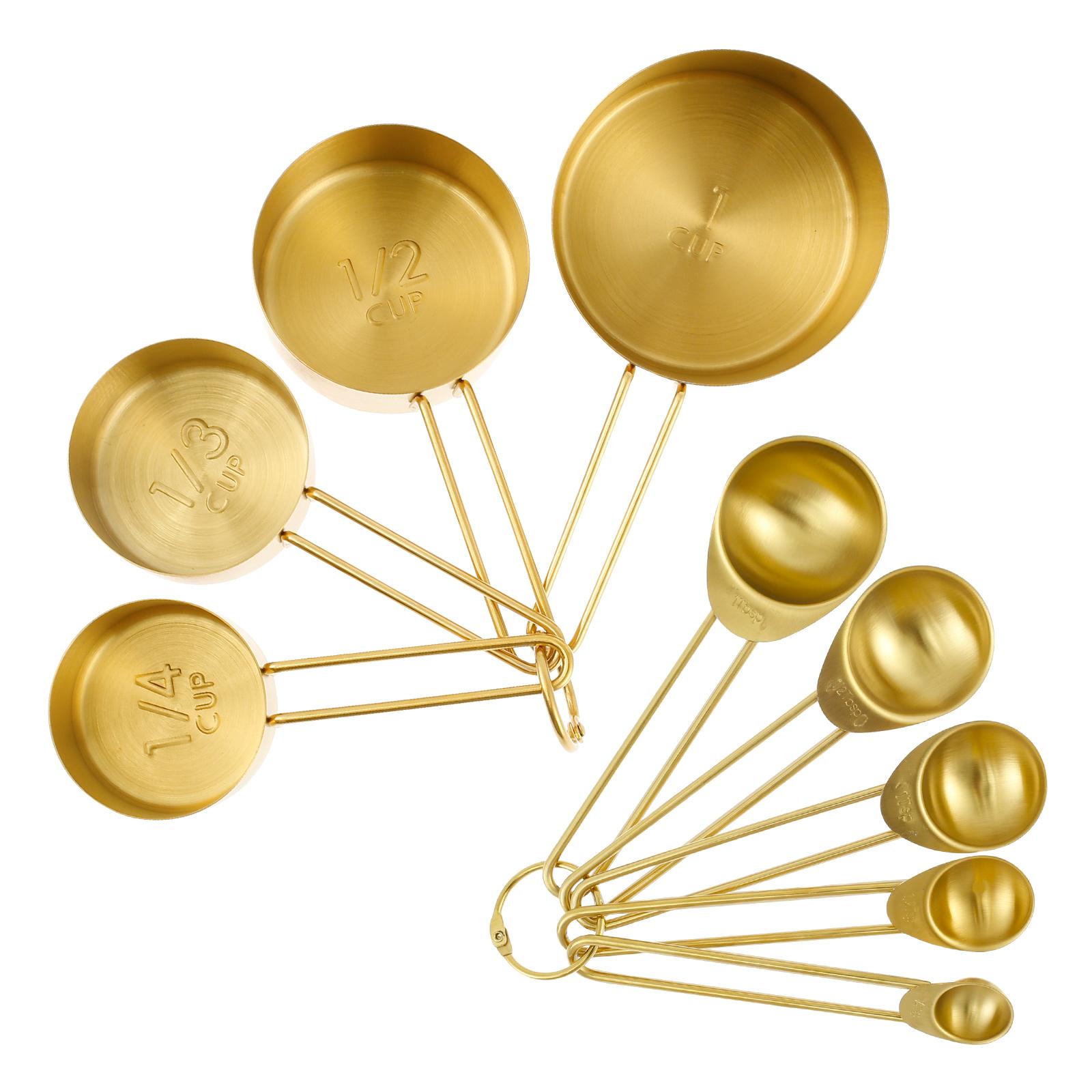 9Pcs Stainless Steel Measuring Cups and Spoons Set Stackable Measure Cups and Spoons for Cooking Baking Golden Kitchen Tools золотой
9Pcs Stainless Steel Measuring Cups and Spoons Set Stackable Measure Cups and Spoons for Cooking Baking Golden Kitchen Tools золотой