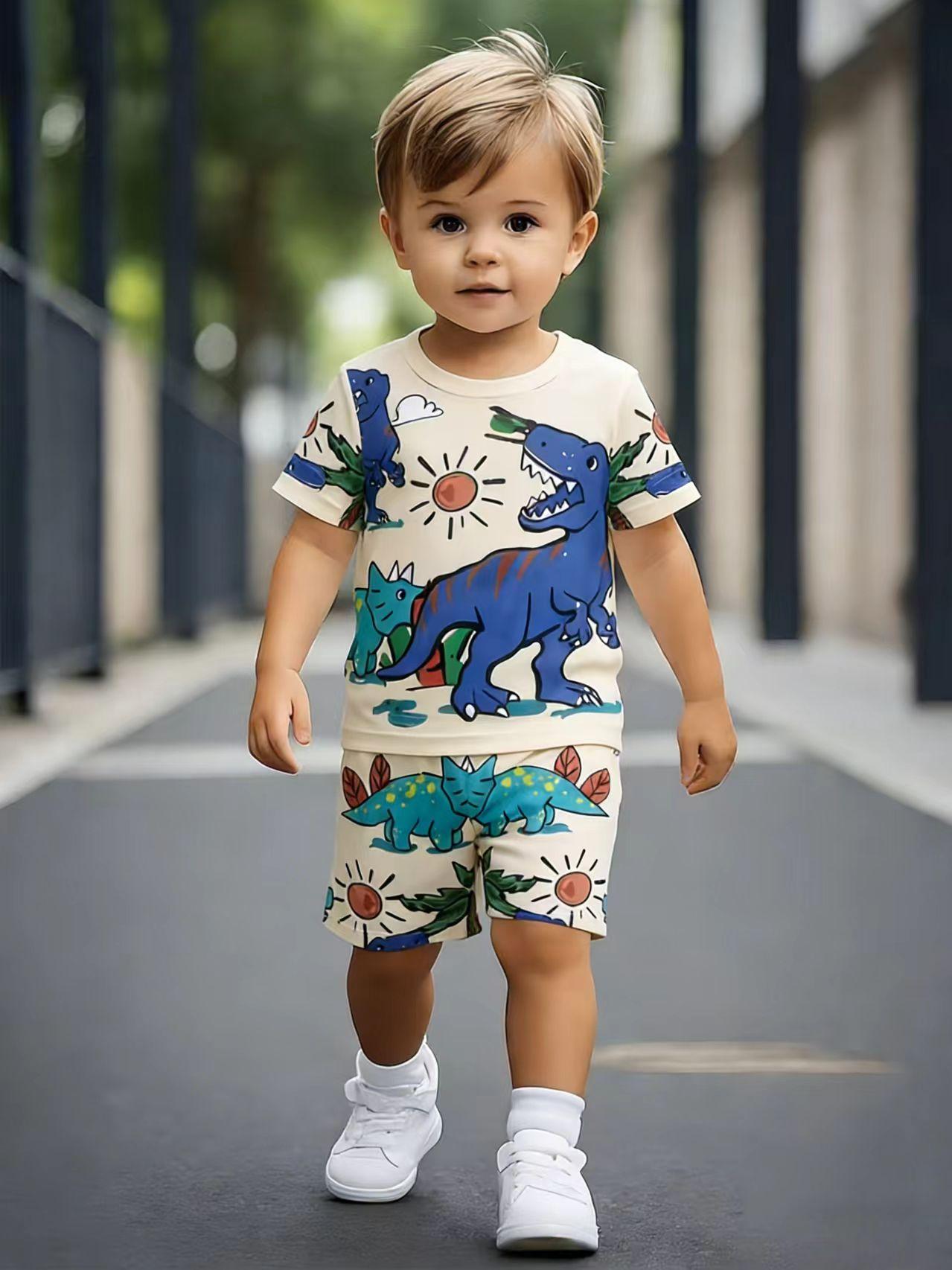 Toddler Boys Cool Cartoon Dinosaur Print 2-Piece Outfit, Summer Beige Casual Clothes for Kids, Perfect for Playwear & Outdoor 1-2Y абрикосовый
Toddler Boys Cool Cartoon Dinosaur Print 2-Piece Outfit, Summer Beige Casual Clothes for Kids, Perfect for Playwear & Outdoor 1-2Y абрикосовый