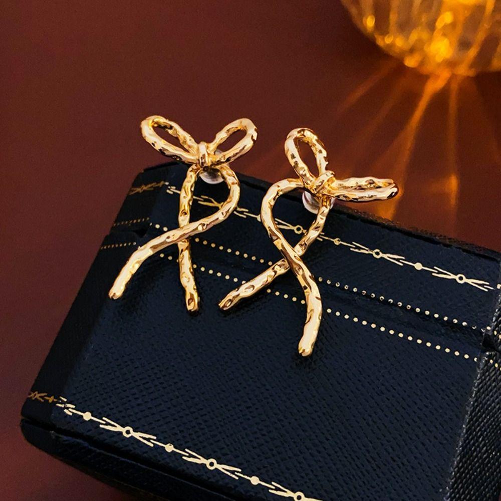 Simple Ribbon Bow Drop Earrings Fashion Dangle Earrings Wedding Jewelry Bowknot Ear Studs Women 
Simple Ribbon Bow Drop Earrings Fashion Dangle Earrings Wedding Jewelry Bowknot Ear Studs Women