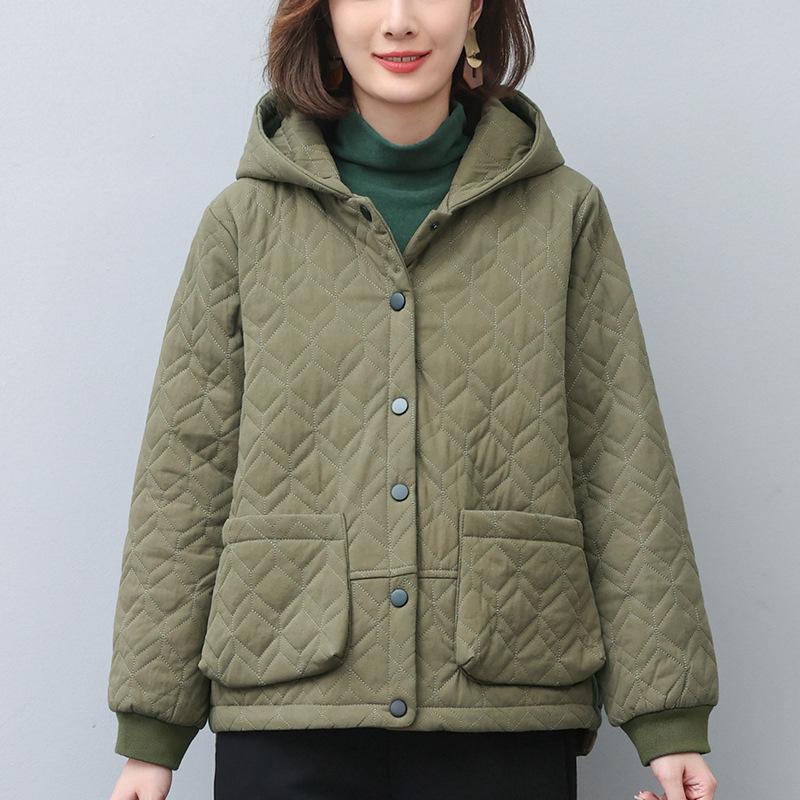 2024 Autumn/Winter Hooded Cotton Jacket for Petite Middle-Aged Women - Lightweight & Casual Style L recommend 115-125 jin чёрный
2024 Autumn/Winter Hooded Cotton Jacket for Petite Middle-Aged Women - Lightweight & Casual Style L recommend 115-125 jin чёрный