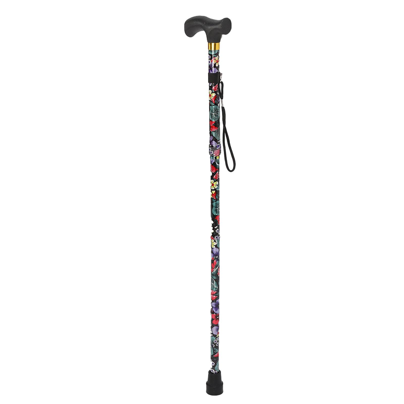 Folding Walking Cane Floral Printing T Type Handle Elderly Walking Stick for Outdoors
Folding Walking Cane Floral Printing T Type Handle Elderly Walking Stick for Outdoors