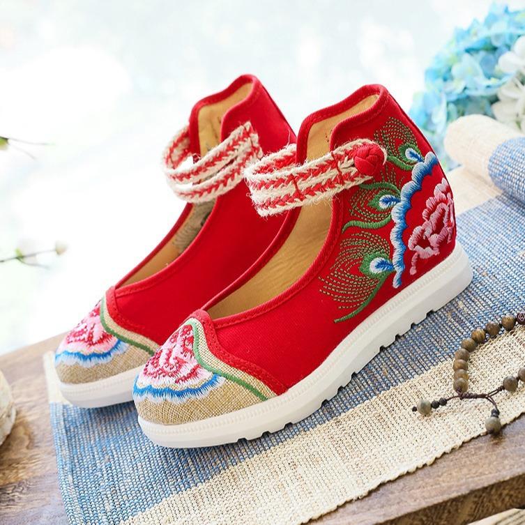 Big white sole, high heels, single shoes, spring mother shoes embroidered cloth shoes women s shoes, ethnic style leisure shoes 41
Big white sole, high heels, single shoes, spring mother shoes embroidered cloth shoes women s shoes, ethnic style leisure shoes 41