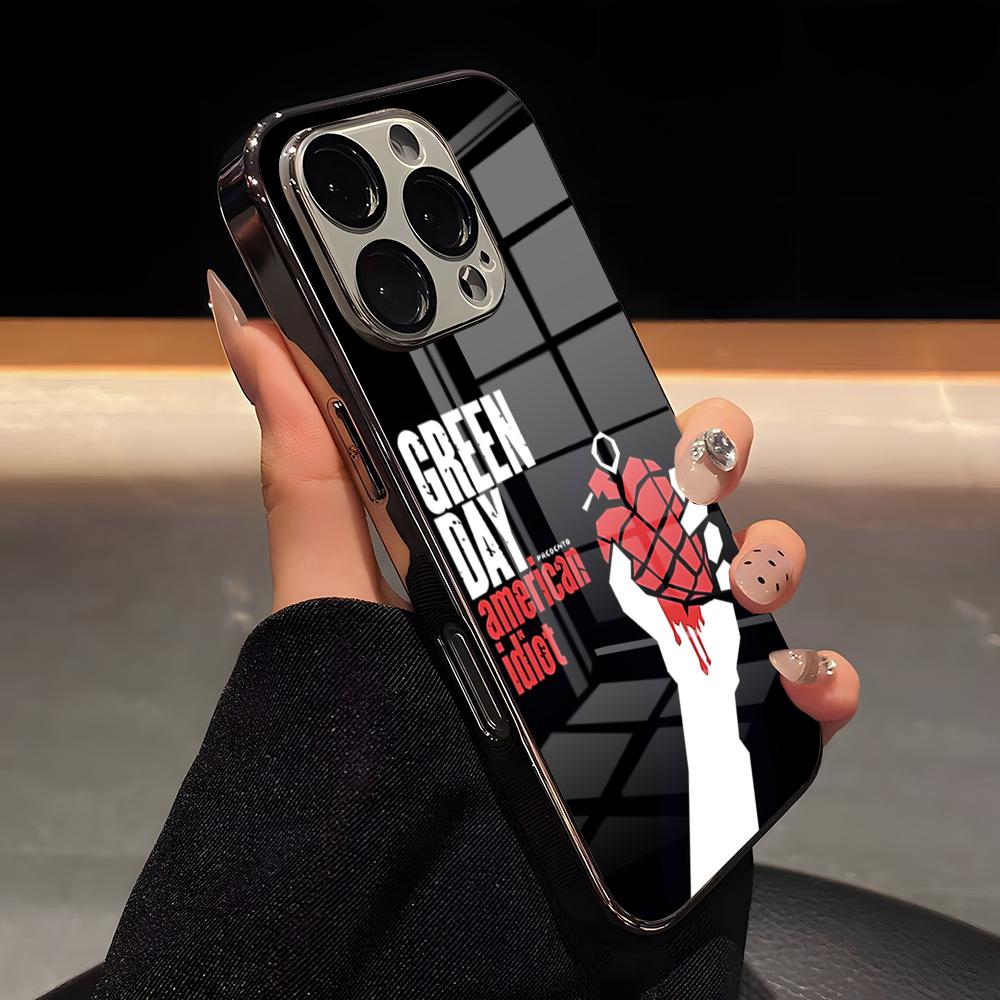 Band G-Green DayS Phone Case Luxury Glass Phone Case For IPhone 17 16 15 14 13 12 11 Pro Max Plating Frame Cover iPhone 15 Pro
Band G-Green DayS Phone Case Luxury Glass Phone Case For IPhone 17 16 15 14 13 12 11 Pro Max Plating Frame Cover iPhone 15 Pro