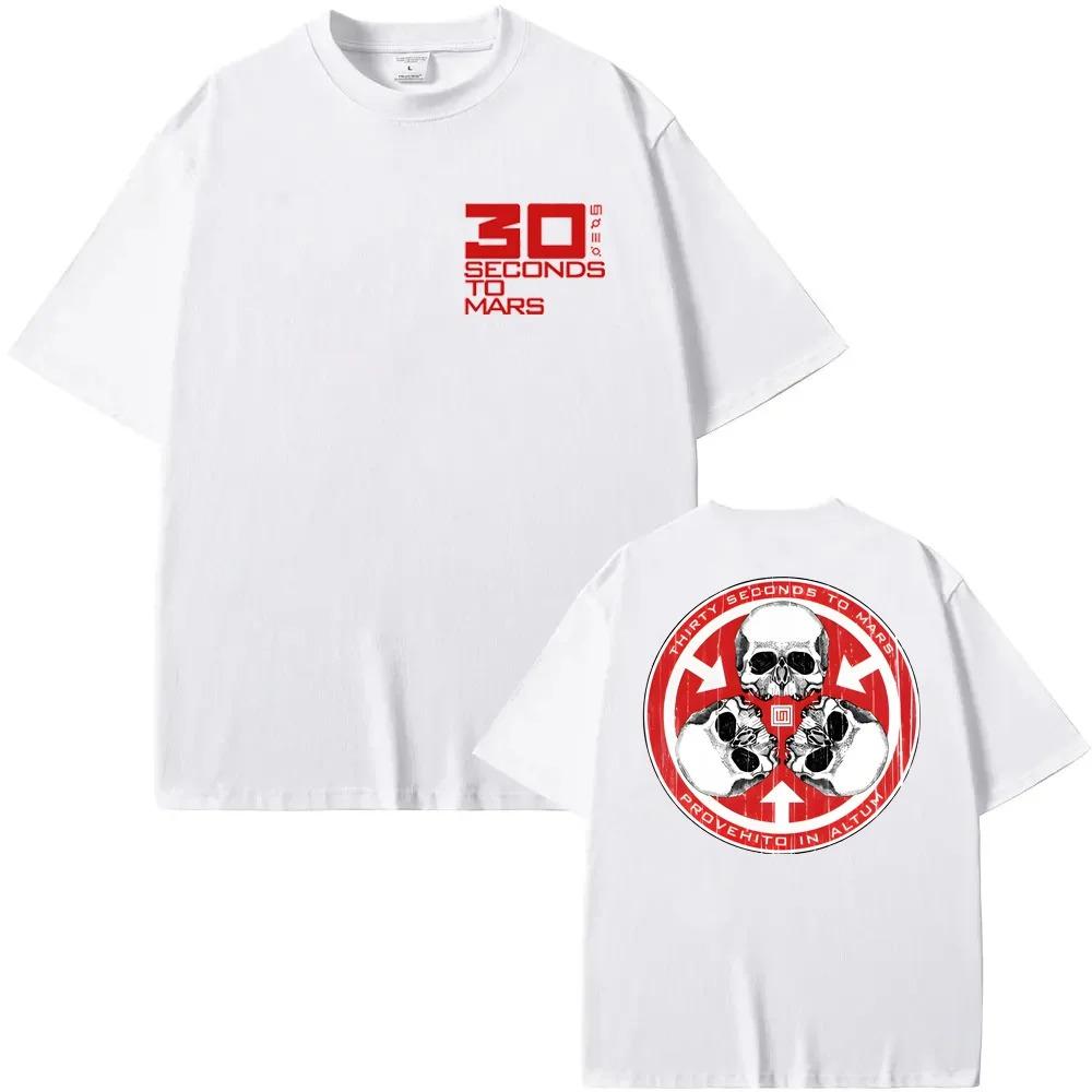 30 Seconds To Mars Triad Skull Logo Vintage Double-Sided Graphic White T-Shirt | Rock Band Fan Merch Tee L
30 Seconds To Mars Triad Skull Logo Vintage Double-Sided Graphic White T-Shirt | Rock Band Fan Merch Tee L