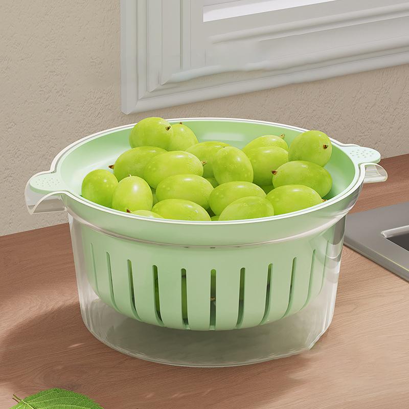 Кухонная двухслойная сливная корзина вращающаяся корзина для хранения для мытья овощей фруктов дуршлаг корзины кухонные принадлежности зелёный
Кухонная двухслойная сливная корзина вращающаяся корзина для хранения для мытья овощей фруктов дуршлаг корзины кухонные принадлежности зелёный