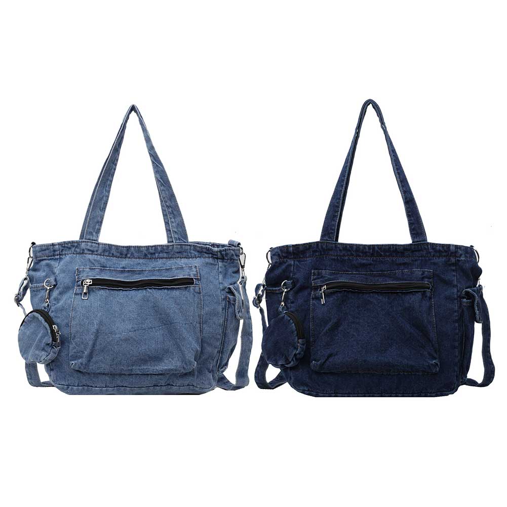 Women Jeans Shoulder Bag with Small Purse Denim Vintage Crossbody Bag Large Capacity Travel Messenger Bag Female Commute Bag
Women Jeans Shoulder Bag with Small Purse Denim Vintage Crossbody Bag Large Capacity Travel Messenger Bag Female Commute Bag