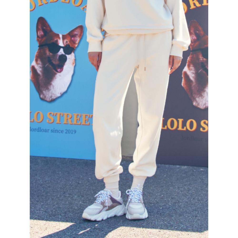 LORDLOAR Signature Standard Jogger Pants IVORY 
LORDLOAR Signature Standard Jogger Pants IVORY
