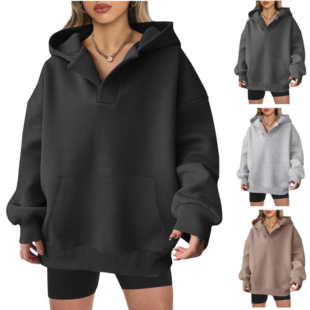 Real shot 2025 new autumn and winter women s European beautiful women s oversized loose sweater sweatshirt long-sleeved jacket S чорний
Real shot 2025 new autumn and winter women s European beautiful women s oversized loose sweater sweatshirt long-sleeved jacket S чорний