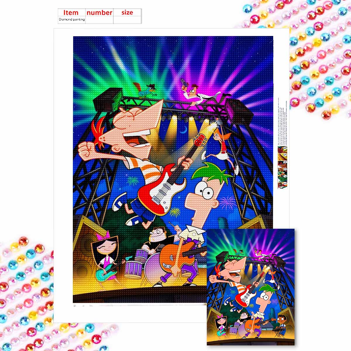 DIY Diamond Painting Concert Cross Stitch Kit Mosaic Art Diamond Painting Full Circle Diamond Home Decoration Round 20x30cm
DIY Diamond Painting Concert Cross Stitch Kit Mosaic Art Diamond Painting Full Circle Diamond Home Decoration Round 20x30cm