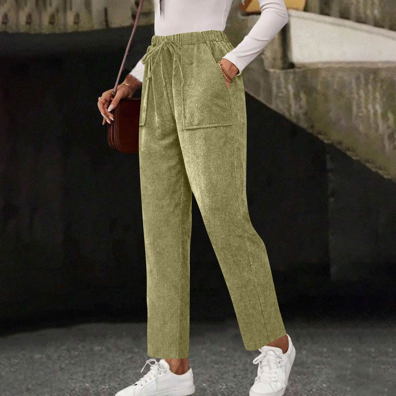 Women’s Corduroy Drawstring Waist Straight Leg Pants with Pockets Casual Loose Fit Trousers for Everyday Wear XXL
Women’s Corduroy Drawstring Waist Straight Leg Pants with Pockets Casual Loose Fit Trousers for Everyday Wear XXL