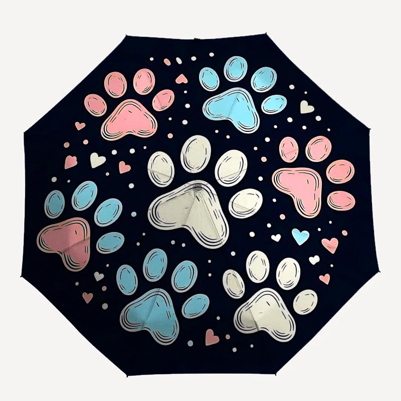 1pc paw prints hearts umbrella with 8 iron ribs and a plastic handle, automatic opening and closing, and daily use.1084
1pc paw prints hearts umbrella with 8 iron ribs and a plastic handle, automatic opening and closing, and daily use.1084