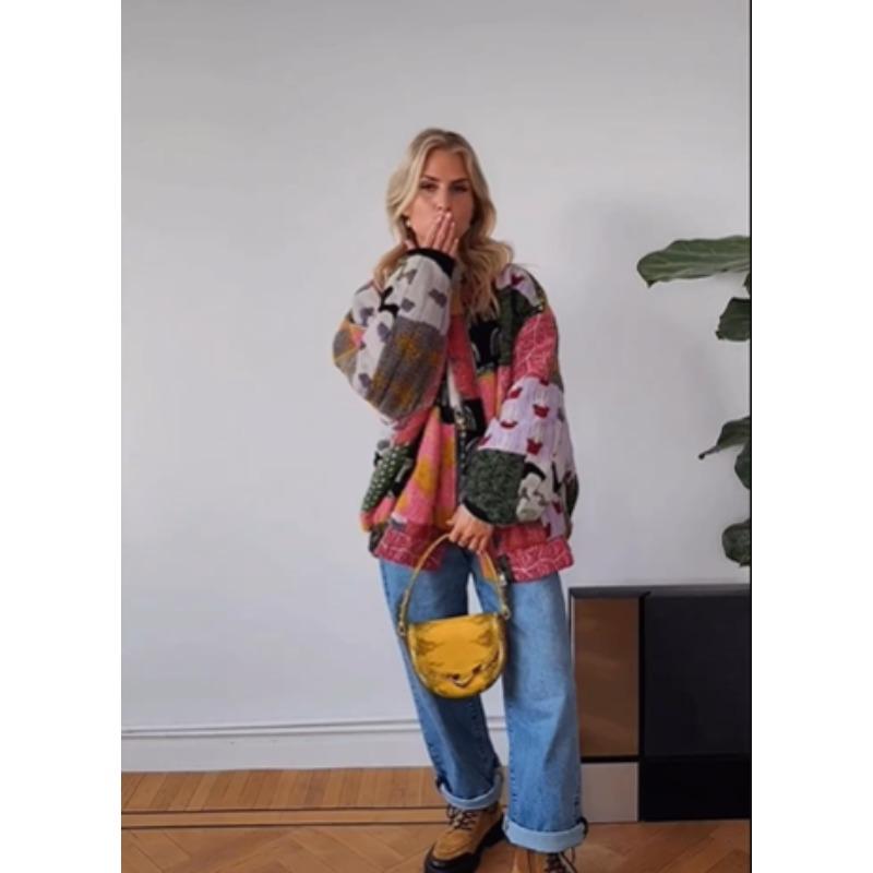 Женское винтажное пальто с принтом контрастных цветов, повседневная свободная куртка с длинным рукавом и застежкой-молнией, женский чехол с геометрическим принтом для комфорта и тепла XL
Женское винтажное пальто с принтом контрастных цветов, повседневная свободная куртка с длинным рукавом и застежкой-молнией, женский чехол с геометрическим принтом для комфорта и тепла XL