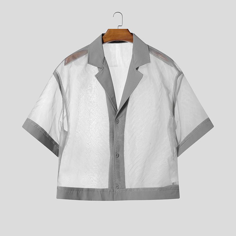 INCERUN Мужские летние футболки с коротким рукавом, сетчатые, прозрачные, пэчворк, укороченные 5XL серый
INCERUN Мужские летние футболки с коротким рукавом, сетчатые, прозрачные, пэчворк, укороченные 5XL серый