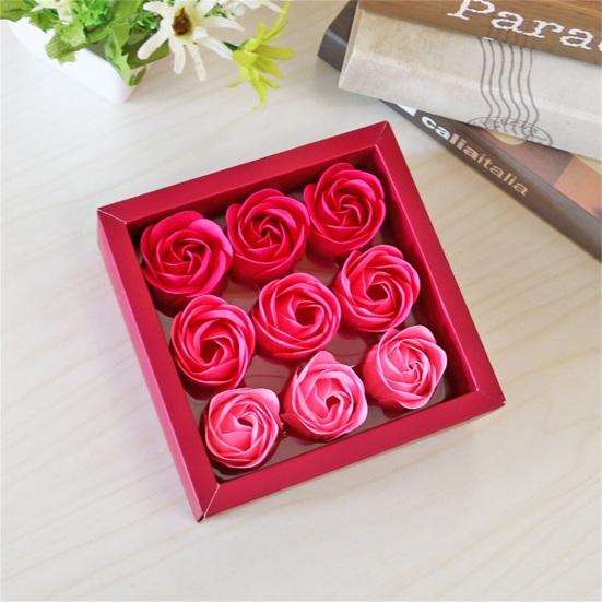 9 шт. мыло с цветочным принтом, очаровательное прочное мыло, добавляющее жизненной силы, длинные розы, подарочная коробка для подарков