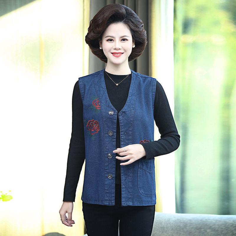 Женский джинсовый жилет без рукавов с цветочной вышивкой и большим карманом, весенне-осеннее свободное повседневное пальто, жилеты XL
Женский джинсовый жилет без рукавов с цветочной вышивкой и большим карманом, весенне-осеннее свободное повседневное пальто, жилеты XL