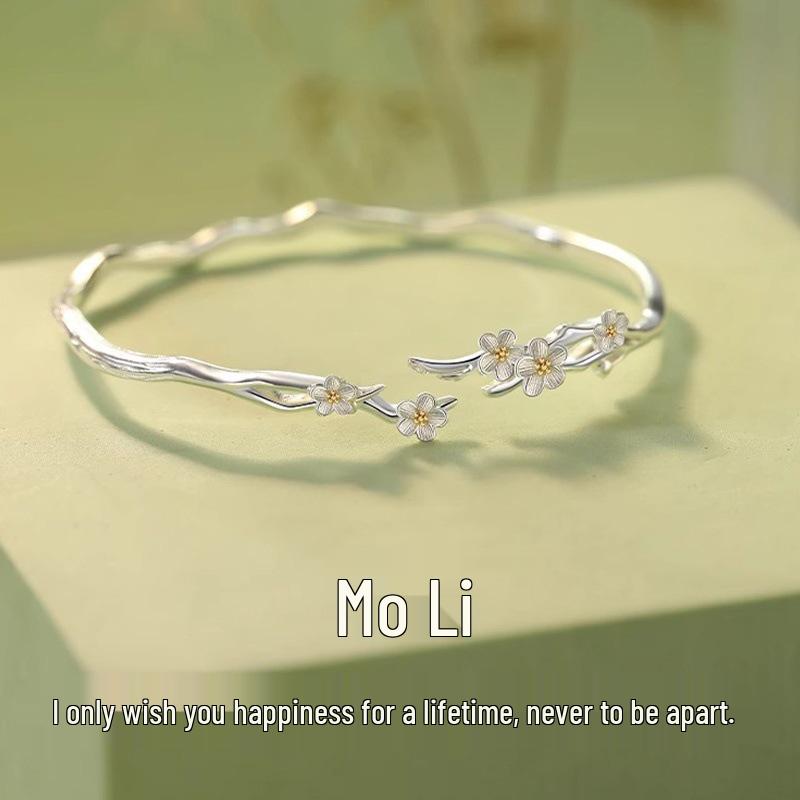 Браслет-бенгл из стерлингового серебра 999 пробы Mo Li – Элегантный, легкий, изысканный подарок для женщин на Циси, День святого Валентина 925 Sterling Silver
Браслет-бенгл из стерлингового серебра 999 пробы Mo Li – Элегантный, легкий, изысканный подарок для женщин на Циси, День святого Валентина 925 Sterling Silver