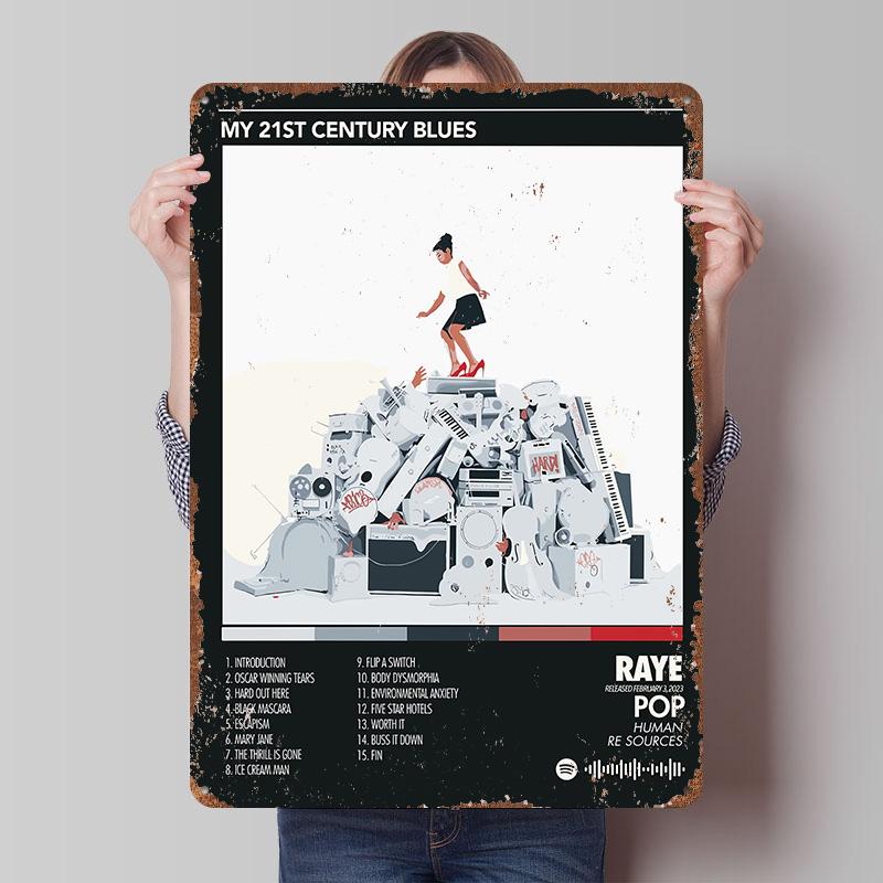 Raye My 21st Century Blues Poster Customized Wall Art Vintage Metal Signs Retro Tin Plaque for Man Cave Decoration Bedroom Decor 20x30cm(7.8x11.8inch)
Raye My 21st Century Blues Poster Customized Wall Art Vintage Metal Signs Retro Tin Plaque for Man Cave Decoration Bedroom Decor 20x30cm(7.8x11.8inch)