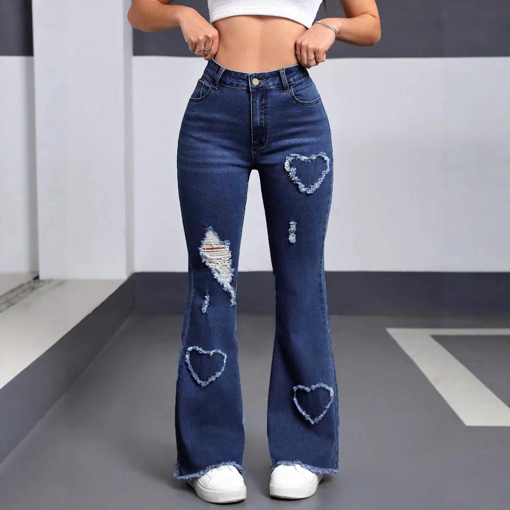 Women s Heart Pattern Ripped Micro-Flare Jeans 2XL темно-синий
Women s Heart Pattern Ripped Micro-Flare Jeans 2XL темно-синий