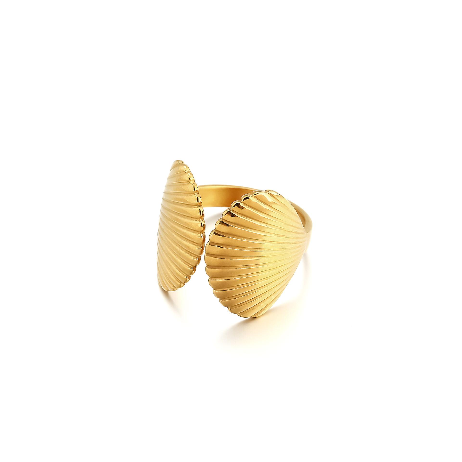Personality Ring, Stainless Steel Vacuum Plated 18K Gold Starfish Shell Open Jewelry
Personality Ring, Stainless Steel Vacuum Plated 18K Gold Starfish Shell Open Jewelry
