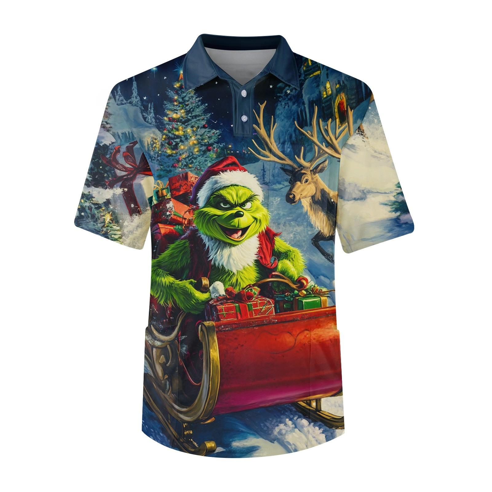Men s Short Sleeve Button Lapel Christmas Print Chest Pocket Dry- Top XXXXL
Men s Short Sleeve Button Lapel Christmas Print Chest Pocket Dry- Top XXXXL