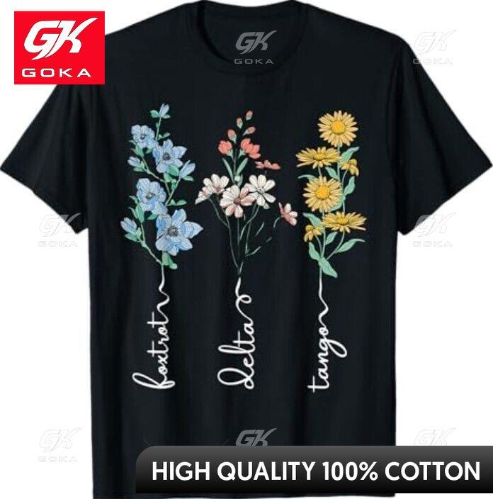 Retro Foxtrots Deltas Tangos Flower Graphic T Shirts Unisexs Clothing New in Tops Tees Cotton Women Funny Summer Tshrits S
Retro Foxtrots Deltas Tangos Flower Graphic T Shirts Unisexs Clothing New in Tops Tees Cotton Women Funny Summer Tshrits S