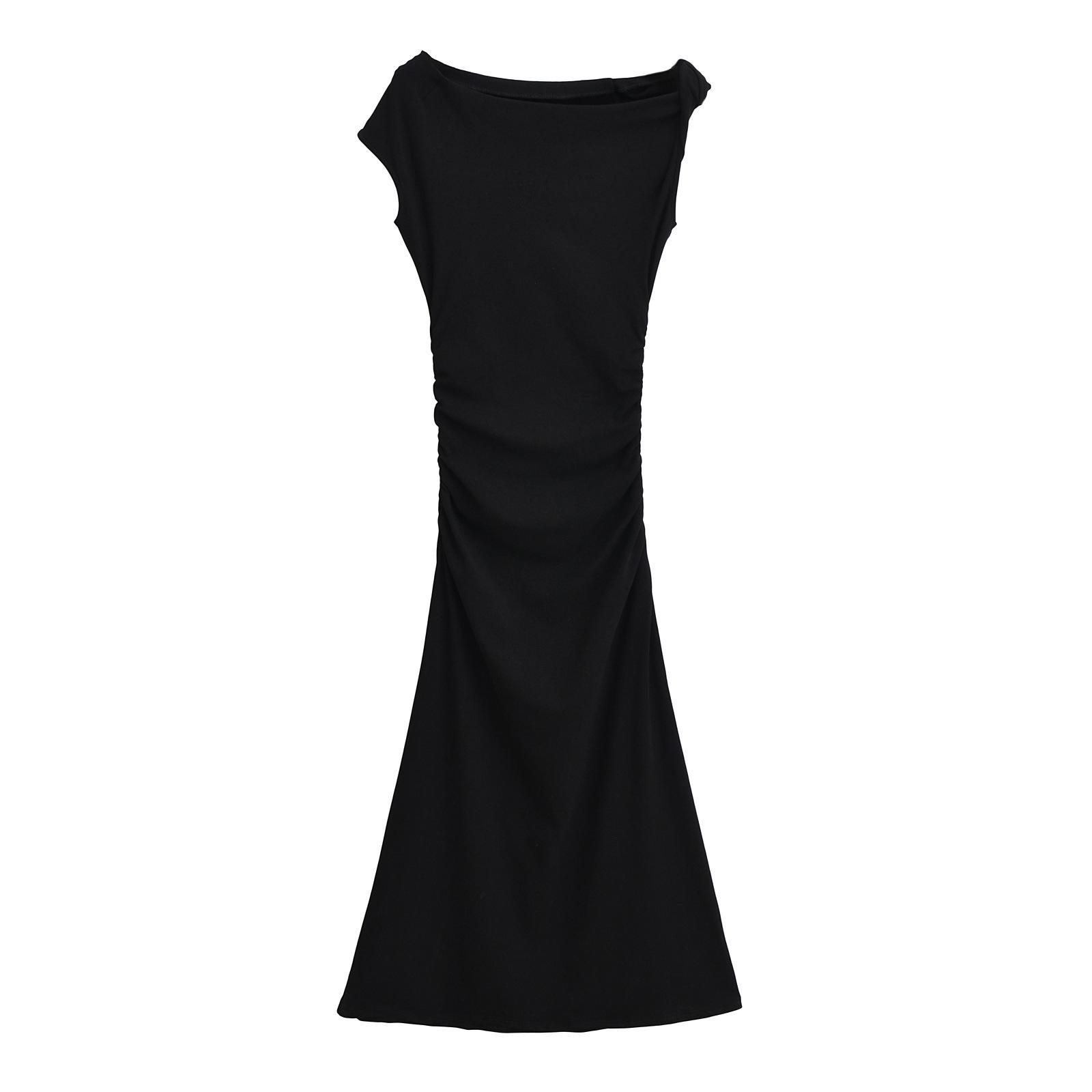 Французский шик Платье миди на одно плечо с неровным подолом, рюшами А-силуэта и приталенной талией Small чёрный
Французский шик Платье миди на одно плечо с неровным подолом, рюшами А-силуэта и приталенной талией Small чёрный