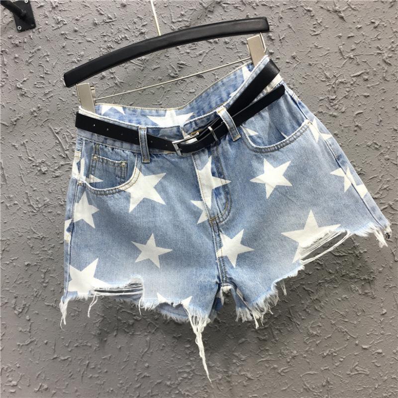 Women s High-Waist Star Print Denim Shorts – European Style 2025 Summer, Slimming, Ripped Raw Hem, Wide Leg Design Size 29
Women s High-Waist Star Print Denim Shorts – European Style 2025 Summer, Slimming, Ripped Raw Hem, Wide Leg Design Size 29