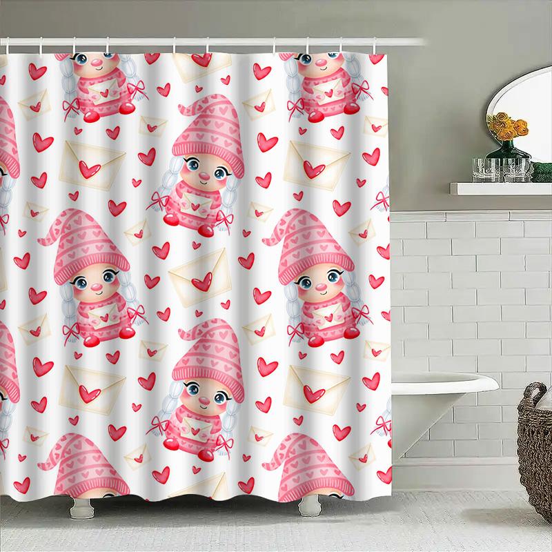 Love Letter Print Shower Curtain Cute Cartoon Design For Bathroom Decor Pink White Colorful Fabric Waterproof 3D Printing Shower W60H190(CM)-1 Pcs
Love Letter Print Shower Curtain Cute Cartoon Design For Bathroom Decor Pink White Colorful Fabric Waterproof 3D Printing Shower W60H190(CM)-1 Pcs
