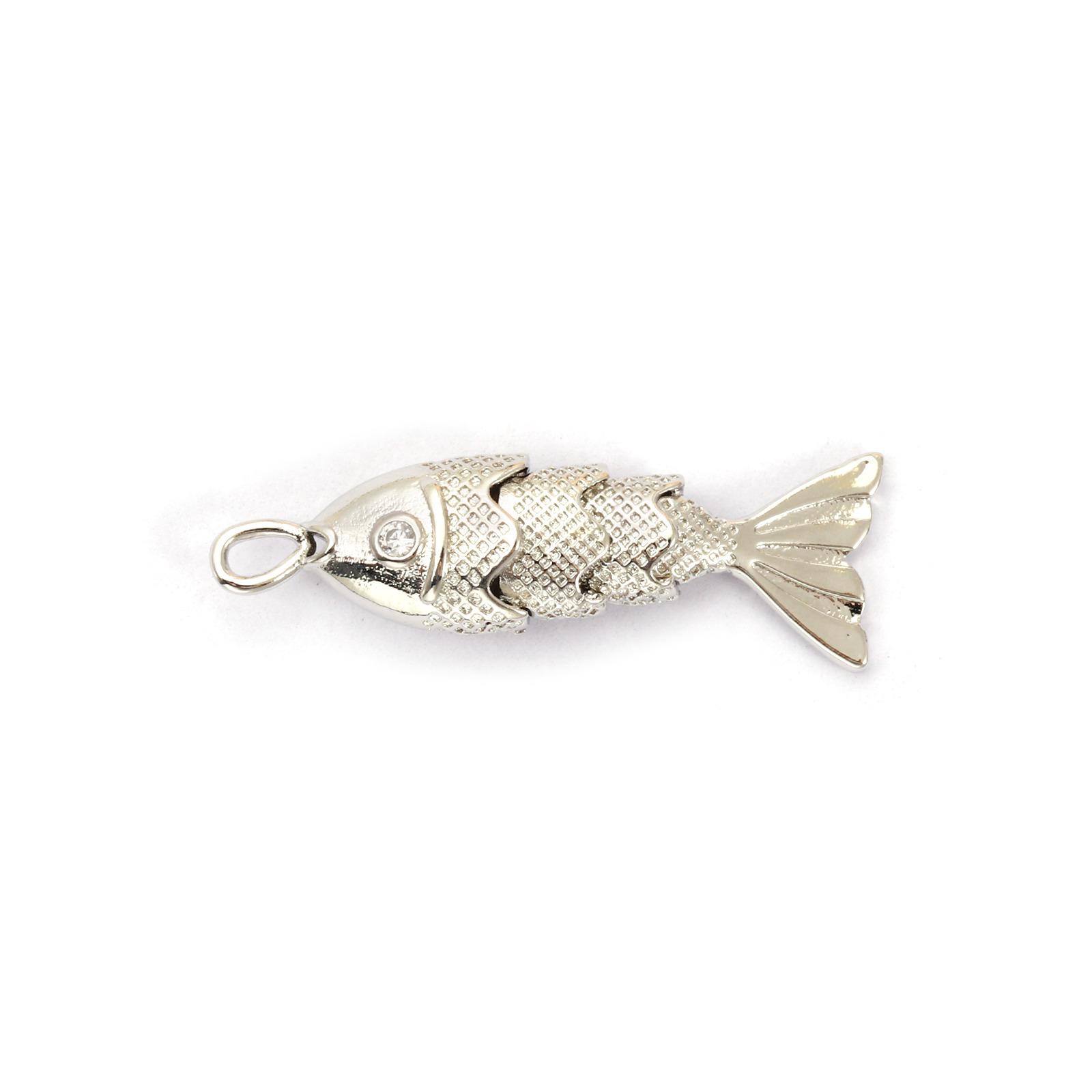 1 Piece Brass Ocean Jewelry Charms 18K Real Gold Plated Fish Animal Movable Clear Cubic Zirconia Pendant For DIY Necklace Making
1 Piece Brass Ocean Jewelry Charms 18K Real Gold Plated Fish Animal Movable Clear Cubic Zirconia Pendant For DIY Necklace Making