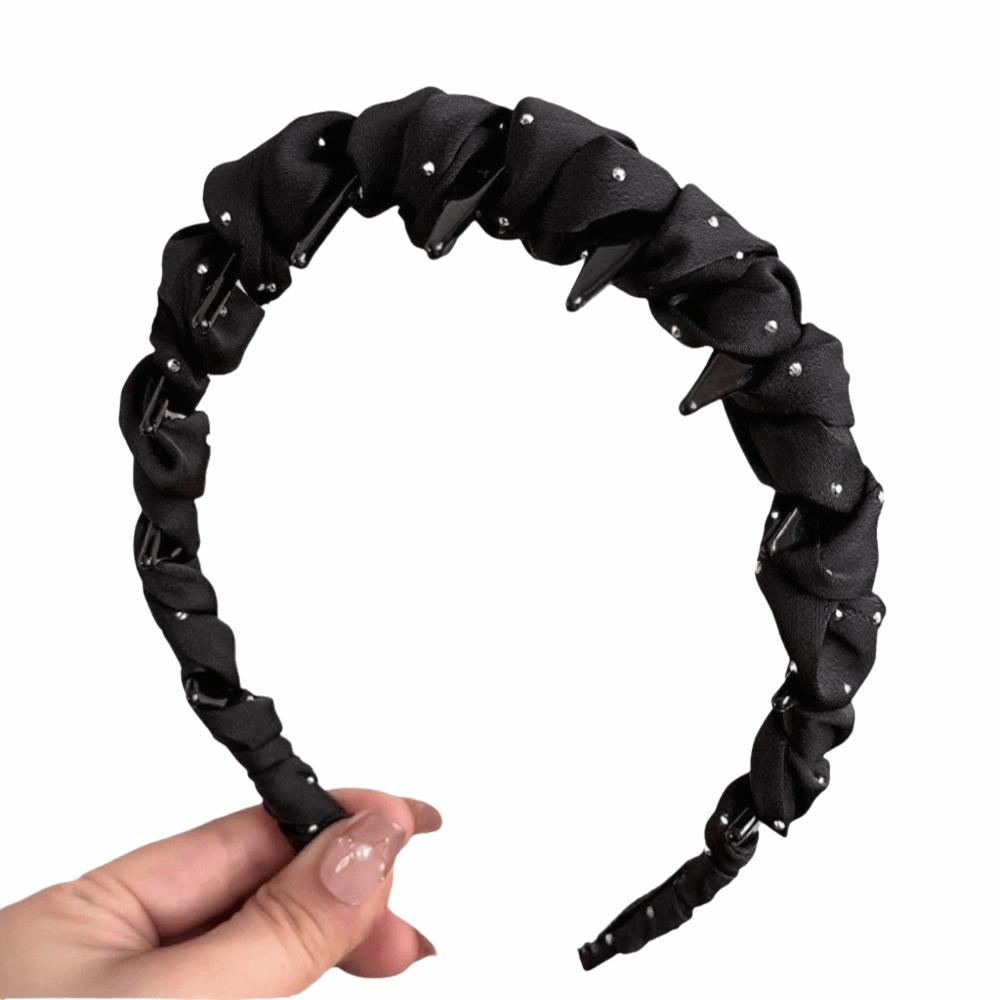 Adjustable Rhinestones Toothed Headband Comfortable Non-slip Hair Band Daily чорний
Adjustable Rhinestones Toothed Headband Comfortable Non-slip Hair Band Daily чорний