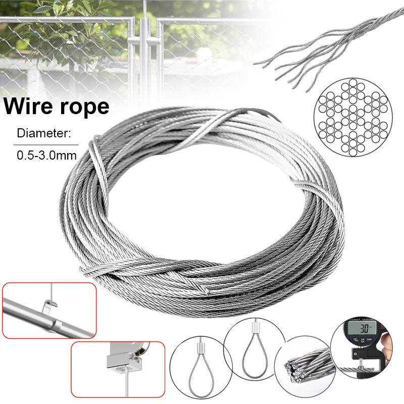 1 Roll Stainless steel wire 5m/10m 0.5-3mm Diameter 7X7Structure rope thin cable softer fishing lifting cable 1.2mmx5M
1 Roll Stainless steel wire 5m/10m 0.5-3mm Diameter 7X7Structure rope thin cable softer fishing lifting cable 1.2mmx5M