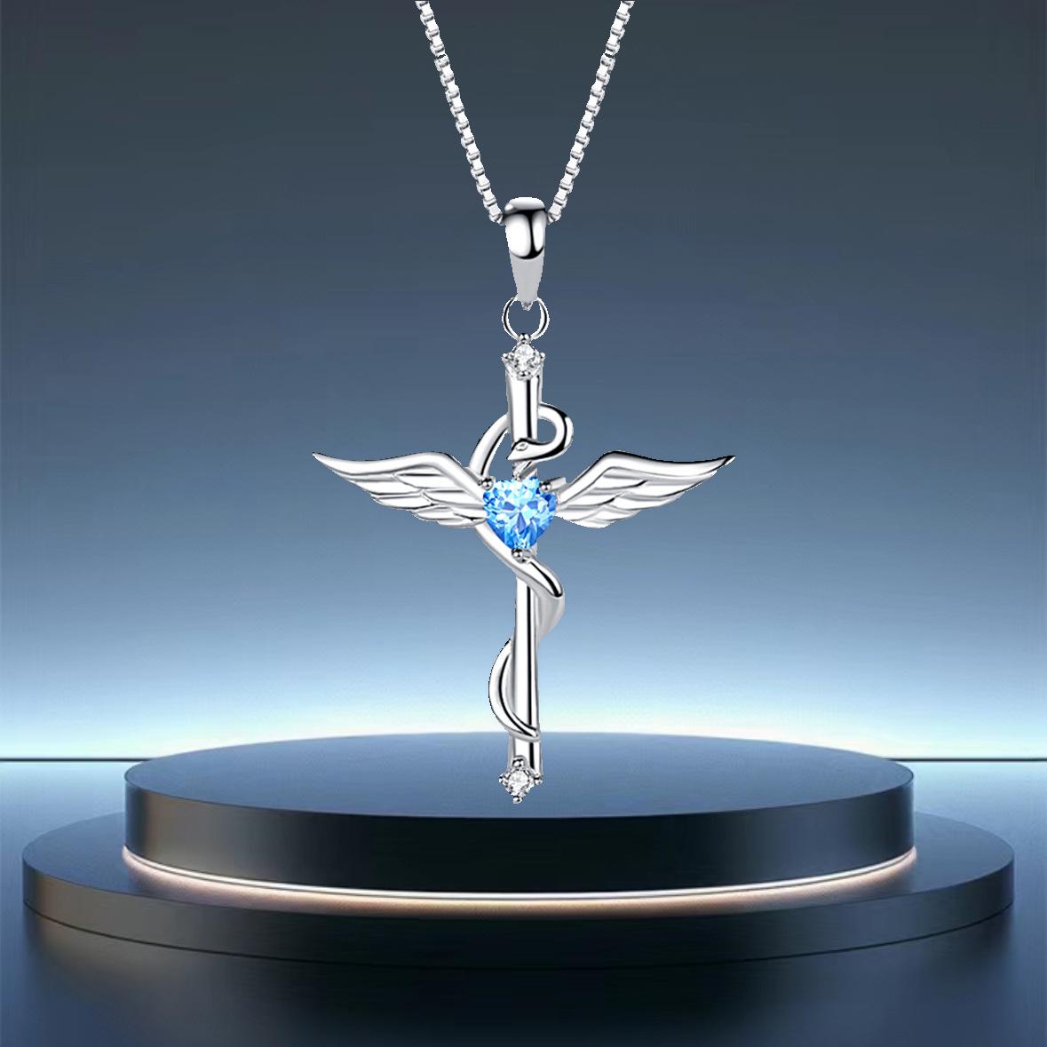 Sterling Silver S925 Cross-Woven Angel Wings Zircon Pendant - Fashion Jewelry Sterling Silver S925
Sterling Silver S925 Cross-Woven Angel Wings Zircon Pendant - Fashion Jewelry Sterling Silver S925