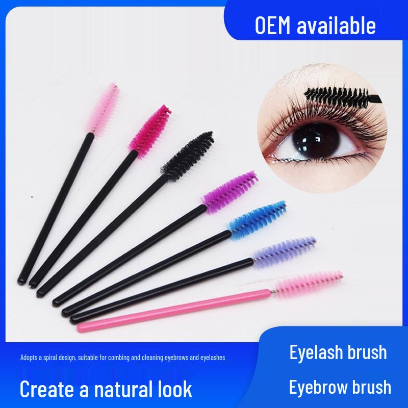 50-Piece Mini Spiral Brush Set: Multicolor Grafted Eyelash & Eyebrow Comb, Portable and Compact Black Rod Pink Tip
50-Piece Mini Spiral Brush Set: Multicolor Grafted Eyelash & Eyebrow Comb, Portable and Compact Black Rod Pink Tip