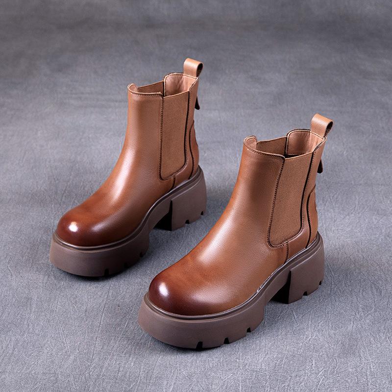 Женские сигаретные ботинки из первого слоя коровьей кожи на осень и зиму 2025 года, новые челси из натуральной кожи на толстой подошве на одной педали, le 40
Женские сигаретные ботинки из первого слоя коровьей кожи на осень и зиму 2025 года, новые челси из натуральной кожи на толстой подошве на одной педали, le 40