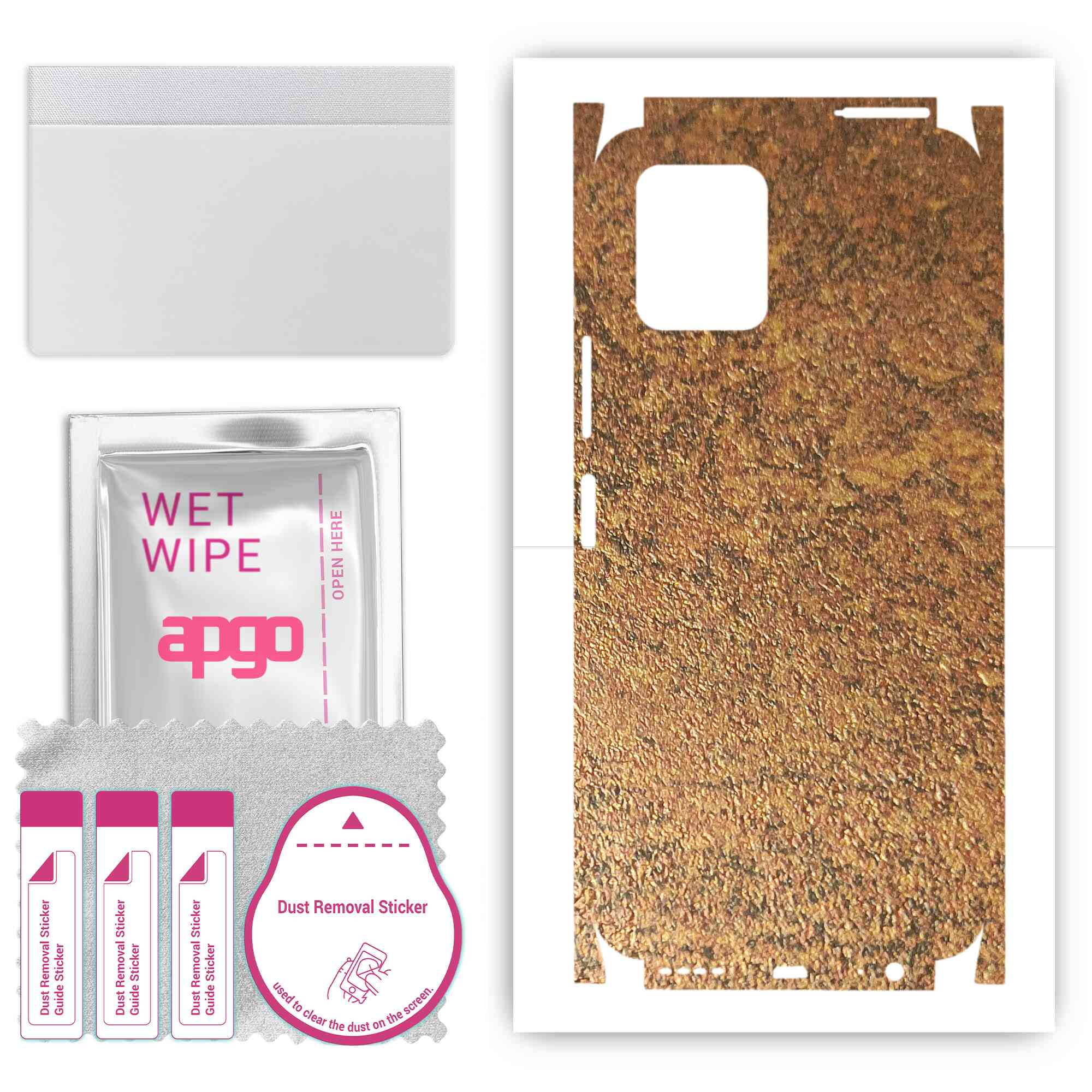 apgo Protective Skin Sticker for the back+sides compatible with Vivo Y15C, Full Wrap Film, Foil, Vinyl - Pattern Rusty Copper
apgo Protective Skin Sticker for the back+sides compatible with Vivo Y15C, Full Wrap Film, Foil, Vinyl - Pattern Rusty Copper
