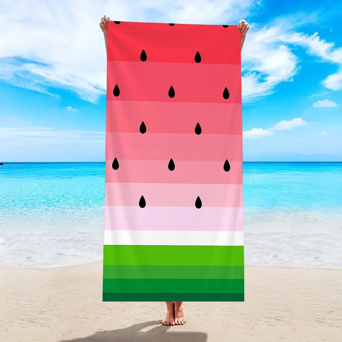 Summer Gradient Watermelon Fruit Print Beach Towel Cute Fresh Aesthetic Beach Blanket Soft Quick Dry Sand Free Swim Towel W30*H60(CM)
Summer Gradient Watermelon Fruit Print Beach Towel Cute Fresh Aesthetic Beach Blanket Soft Quick Dry Sand Free Swim Towel W30*H60(CM)
