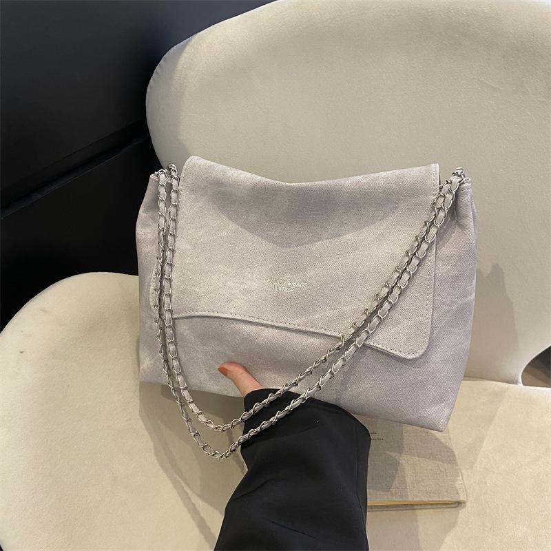 Новая модная сумка через плечо, весенняя женская модная сумка-тоут, модная женская сумка, большая вместимость, сумка через плечо с цепочкой